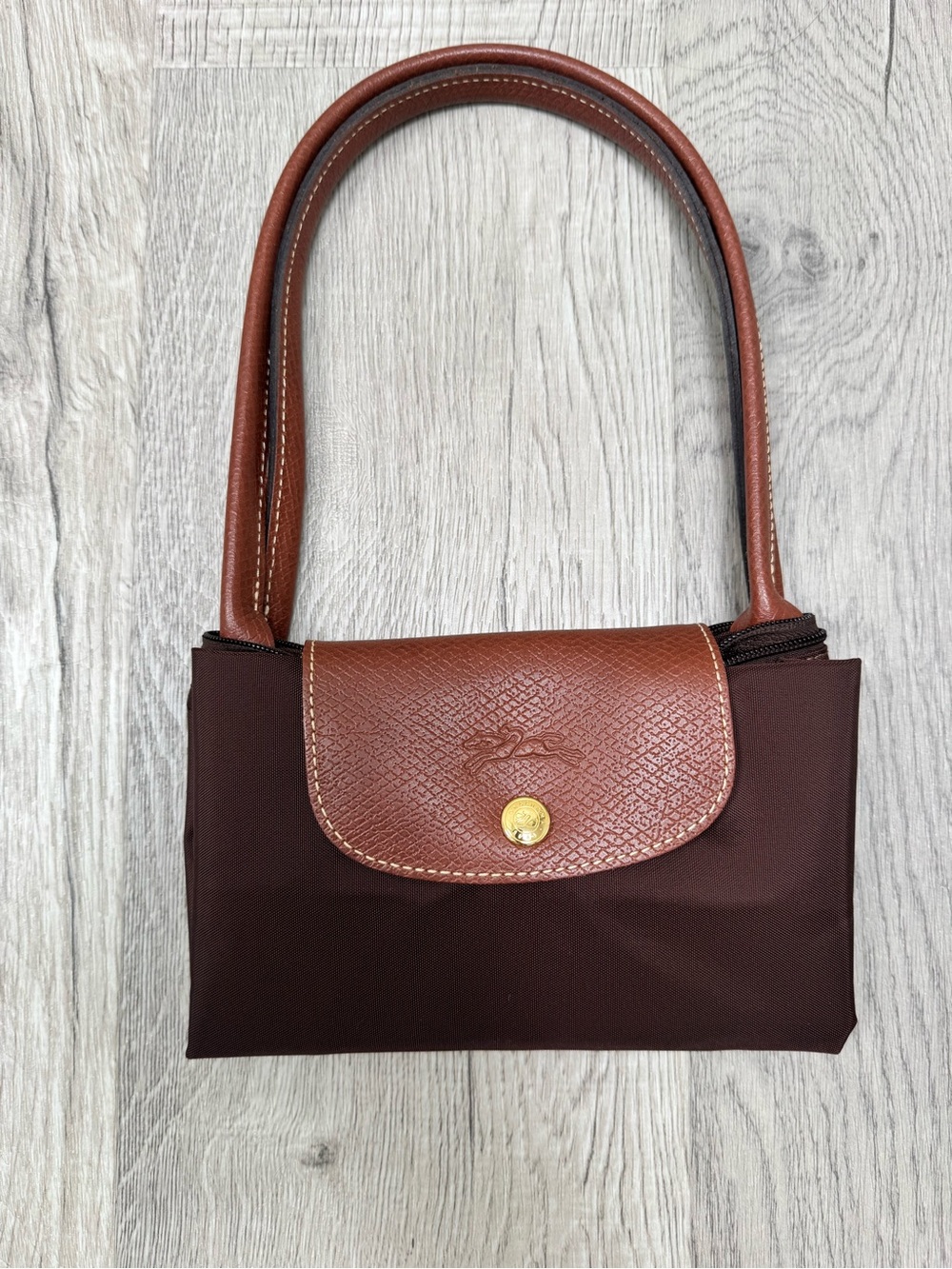 Longchamp Le Pilage Brown Bag - Picture 4 of 7